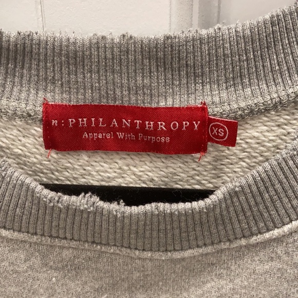 n: Philanthropy open shoulder pullover XS - Picture 3 of 4